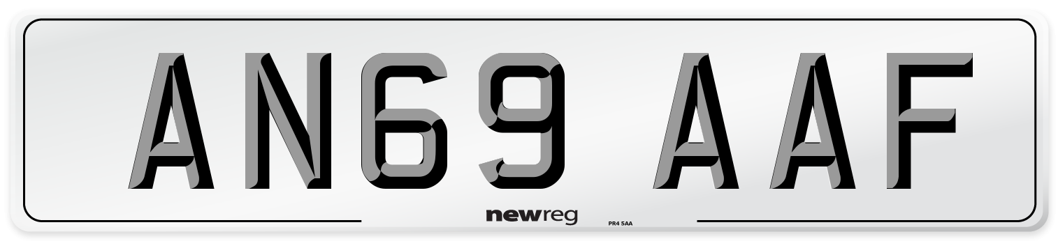 AN69 AAF Number Plate from New Reg